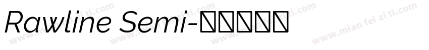 Rawline Semi字体转换